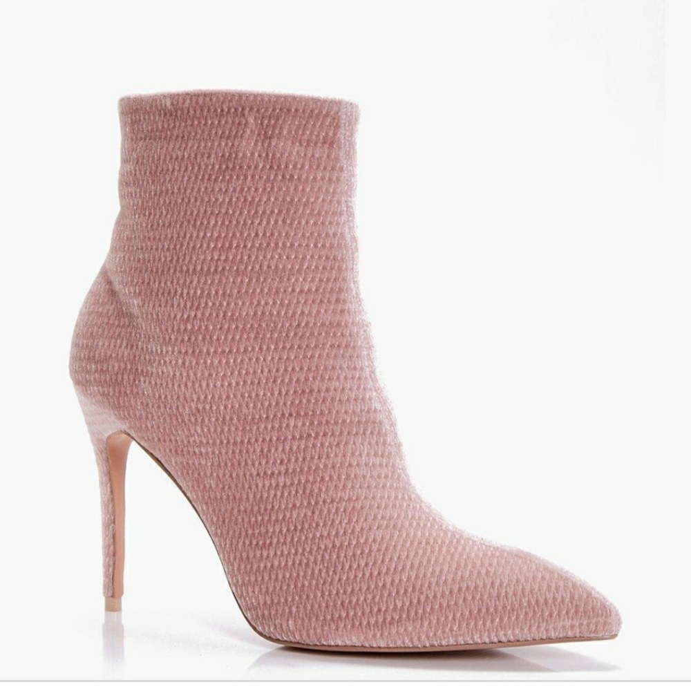 Boohoo pink booties